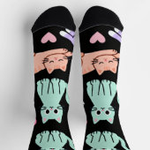 Cute Pastel Cats Crew Socks – Kitty ソックス (上部)