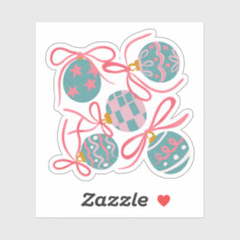 Cute Pastel Christmas Ornament Sticker シール