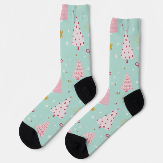 Cute Pastel Christmas Socks ソックス (左)