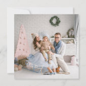 Cute Pastel Christmas Tree Photo Holiday Card  シーズンカード (裏面)