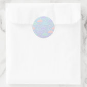 Cute Pastel Cloud & Star Sticker Sheet ラウンドシール (バッグ)