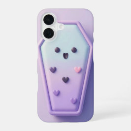 Cute Pastel Coffin Kawaii Halloween Case iPhone 16ケース