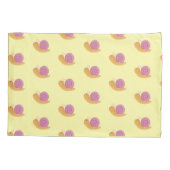 Cute Pastel color Snail Pattern Personalized kids 枕カバー (裏面)