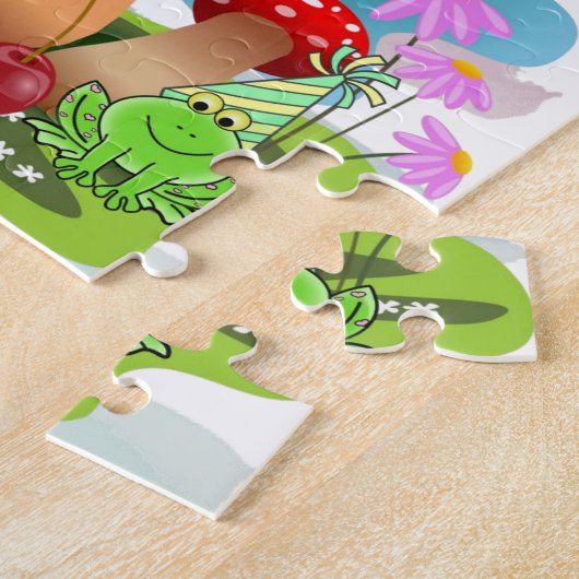 Cute Pastel Colors Puzzles Happy Birthday ジグソーパズル (側面)