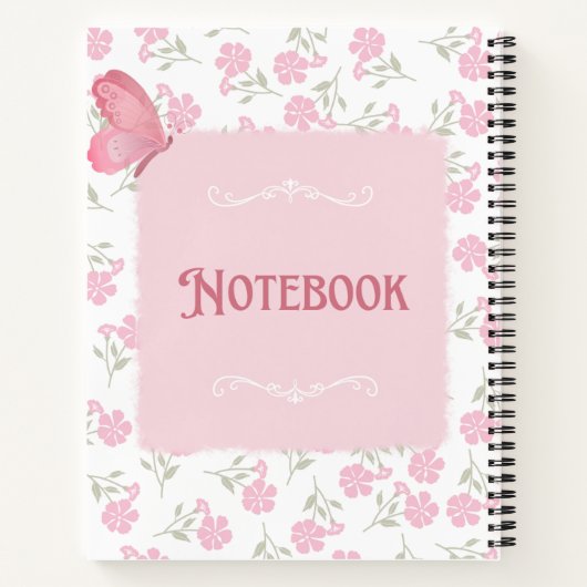 Cute Pastel Diary Notebook | Soft Aesthetic Journa ノートブック (裏面)