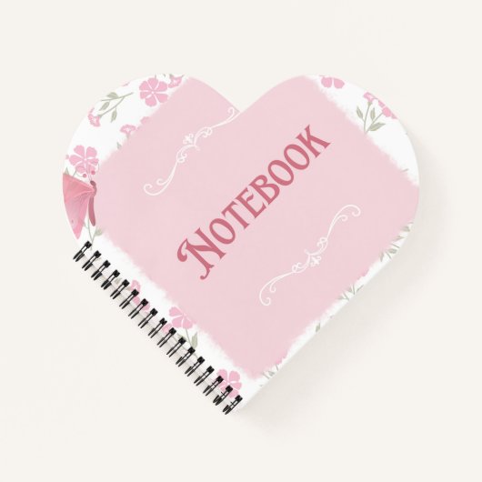 Cute Pastel Diary Notebook | Soft Aesthetic Journa ノートブック (正面)