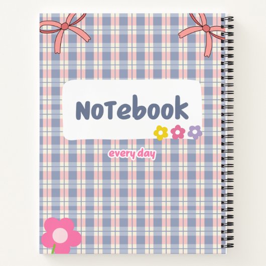 Cute Pastel Diary Notebook | Soft Aesthetic Journa ノートブック (裏面)