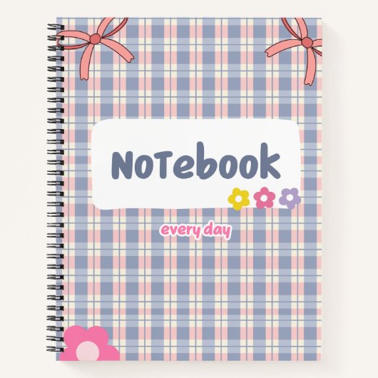 Cute Pastel Diary Notebook | Soft Aesthetic Journa ノートブック (正面)