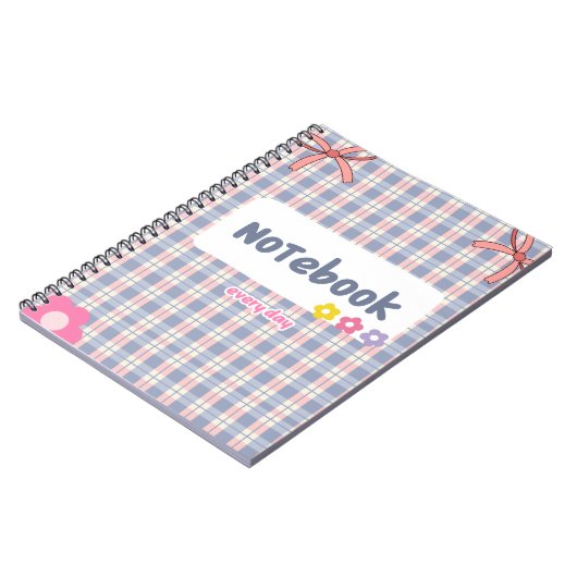 Cute Pastel Diary Notebook | Soft Aesthetic Journa ノートブック (左側)