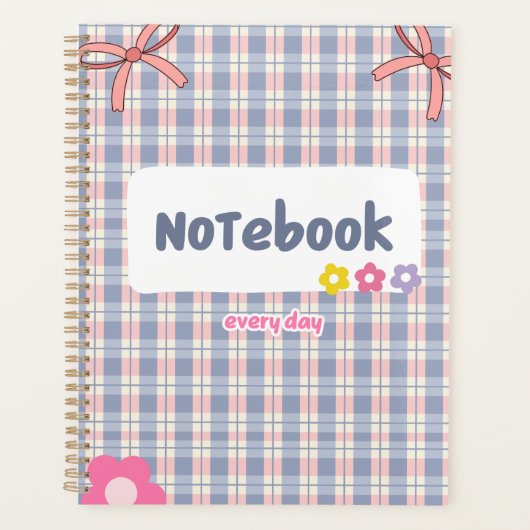 Cute Pastel Diary Notebook | Soft Aesthetic Journa プランナー手帳 (正面)
