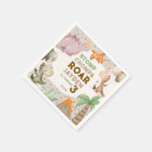 Cute Pastel Dinosaur Birthday Party  スタンダードカクテルナプキン (角)