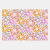 Cute Pastel Donuts & Hearts ラッピングペーパーシート (正面3)