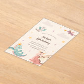 Cute Pastel Dragons Kids Birthday Party アクリル招待状 (レイダウン)