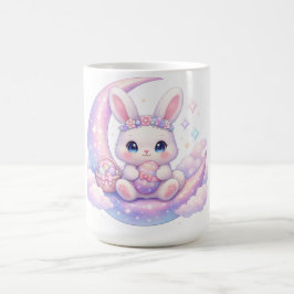 Cute Pastel Easter Bunny Mug – Moon Aesthetic コーヒーマグカップ