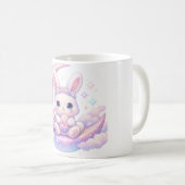 Cute Pastel Easter Bunny Mug – Moon Aesthetic コーヒーマグカップ (正面右)