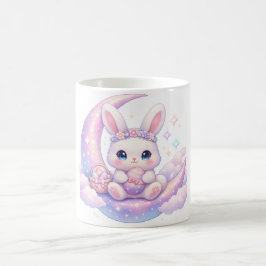 Cute Pastel Easter Bunny Mug – Moon Aesthetic コーヒーマグカップ