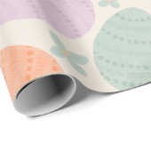Cute Pastel Easter Egg Seamless Pattern ラッピングペーパー (ロールコーナー)