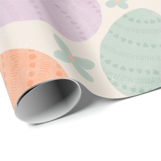 Cute Pastel Easter Egg Seamless Pattern ラッピングペーパー (ロールコーナー)