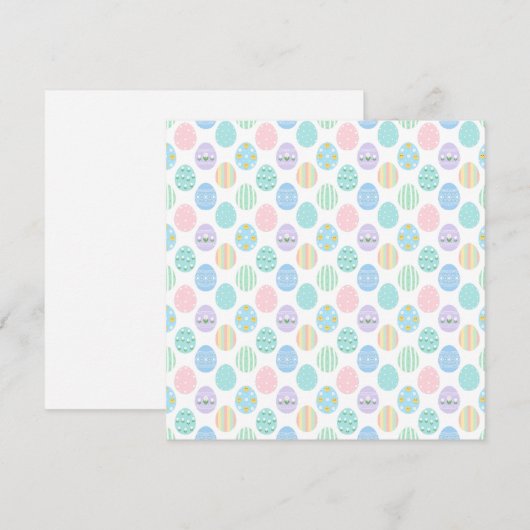 Cute Pastel Easter Eggs Pattern セーブザデート (正面/裏面)