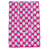 Cute Pastel Easter Eggs Pattern  ミディアムペーパーバッグ (裏面)