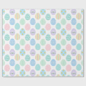 Cute Pastel Easter Eggs Pattern  ラッピングペーパー (フラット)