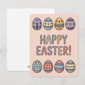 Cute Pastel Easter Eggs Spring Holiday Card シーズンカード (正面/裏面)