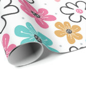 Cute Pastel Floral  ラッピングペーパー (ロールコーナー)