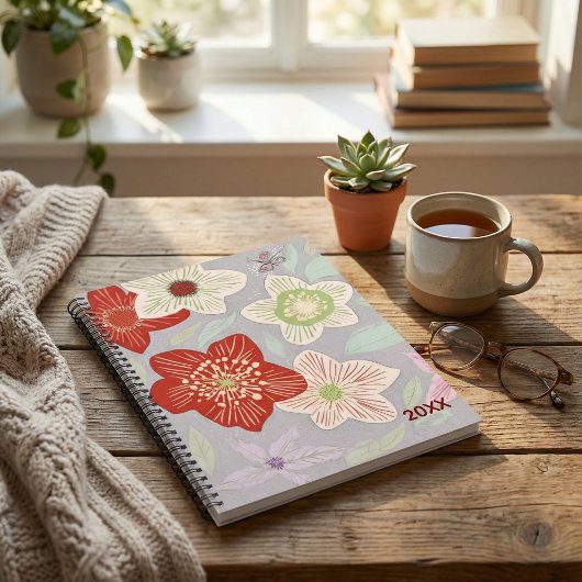 Cute pastel floral abstract Planner プランナー手帳