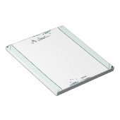 Cute Pastel Frame Teacher Notepad ノートパッド (アングル)