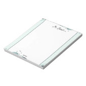 Cute Pastel Frame Teacher Notepad ノートパッド (回転)