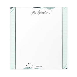 Cute Pastel Frame Teacher Notepad ノートパッド
