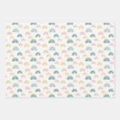 Cute Pastel Gender Neutral Baby Shower Pattern  ラッピングペーパーシート (正面)