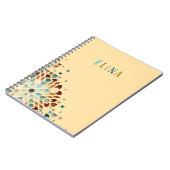 Cute Pastel Geometric Shapes Personalized Name ノートブック (左側)