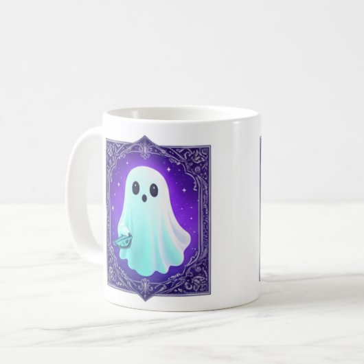 Cute Pastel Ghost Mug コーヒーマグカップ (正面左)