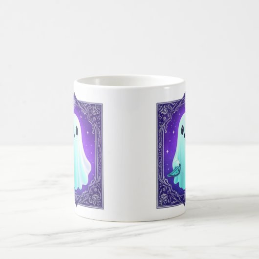 Cute Pastel Ghost Mug コーヒーマグカップ (中央)