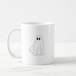 Cute Pastel Ghost Pattern コーヒーマグカップ