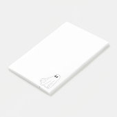 Cute Pastel Ghost Pattern ポストイット (アングル)