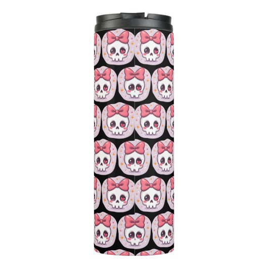 Cute Pastel Goth Skull with Bow タンブラー (裏面)