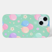 Cute pastel green with balloons Case-Mate  iPhoneケース (裏面 (横))