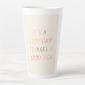 Cute Pastel Hand Lettering Motivational Quote Art カフェラテマグ (正面)
