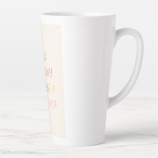 Cute Pastel Hand Lettering Motivational Quote Art カフェラテマグ (右)