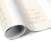 Cute Pastel Hand Lettering Motivational Quote Art ラッピングペーパー (ロールコーナー)