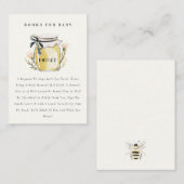 Cute Pastel  Honey Jar Books For Baby Shower エンクロージャーカード (正面/裏面)