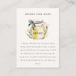 Cute Pastel  Honey Jar Books For Baby Shower エンクロージャーカード