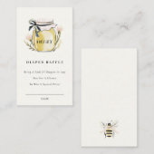 Cute Pastel  Honey Jar Diaper Raffle Baby Shower エンクロージャーカード (正面/裏面)