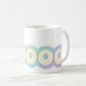 Cute Pastel HOOOO Text design  コーヒーマグカップ (正面右)