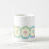 Cute Pastel HOOOO Text design  コーヒーマグカップ (中央)