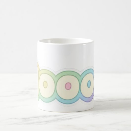 Cute Pastel HOOOO Text design  コーヒーマグカップ (中央)