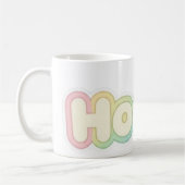 Cute Pastel HOOOO Text design  コーヒーマグカップ (左)