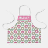 Cute Pastel Icing Donuts Pattern Personalised エプロン (正面)